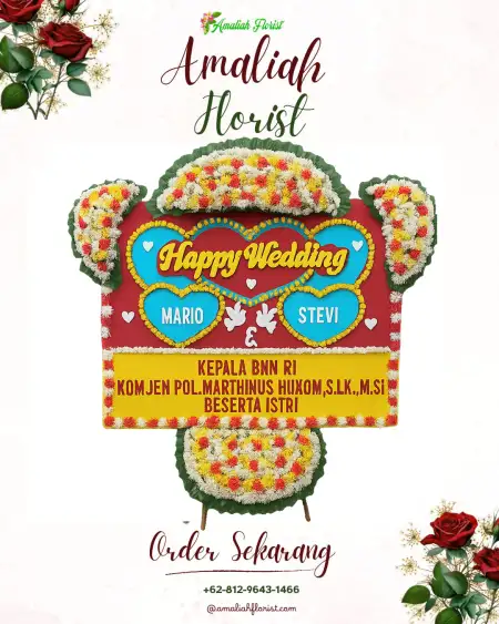 Papan Bunga Pernikahan Anggalomelai